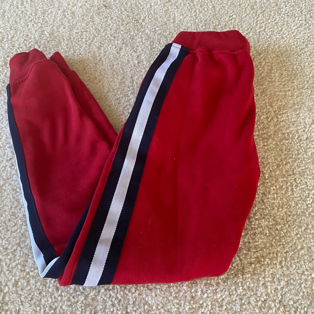 Red joggers